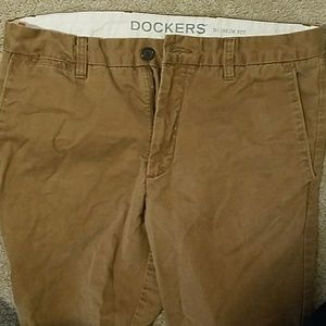 Dockers Slim Fit Dark Khakis